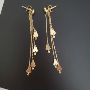 Anthropologie Gold Dangling earrings